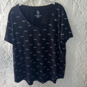 Black  “love” T-Shirt